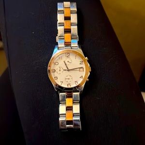 Marc by Marc Jacobs White Dial Two Tone Stainless Steel Watch